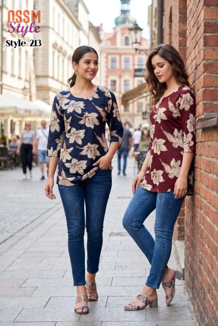 Ossm style 213 short top trendy kurtis wholesale